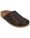 Dragon Diffusion Woven Leather Mules In Brown