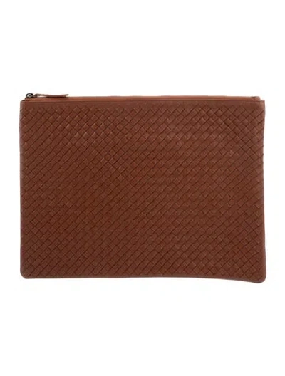 Pre-owned Dragon Diffusion Leather Portfolio In Brown