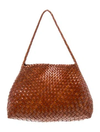 Pre-owned Dragon Diffusion Leather Shoulder Bag In Brown