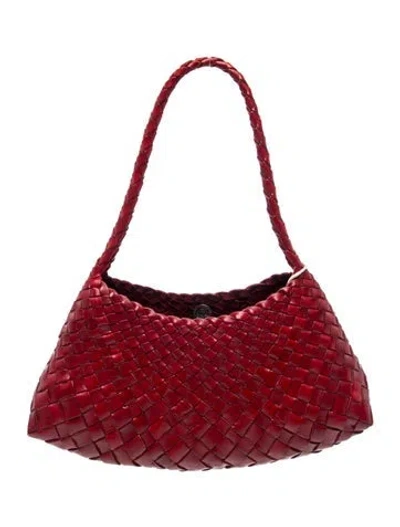 Pre-owned Dragon Diffusion Leather Shoulder Bag In Burgundy