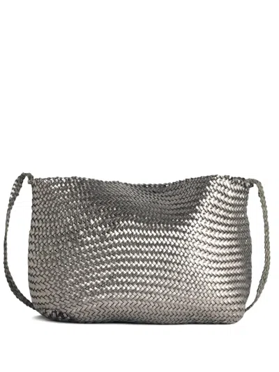 Dragon Diffusion Leather Shoulder Bag In Silver