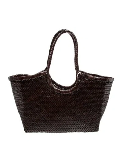 Pre-owned Dragon Diffusion Leather Shoulder Bag W/ Tags In Brown