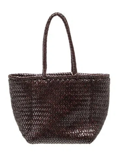 Pre-owned Dragon Diffusion Leather Shoulder Bag W/ Tags In Brown