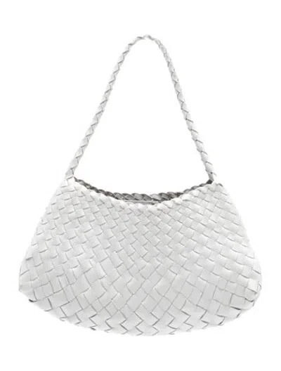 Pre-owned Dragon Diffusion Leather Shoulder Bag In White