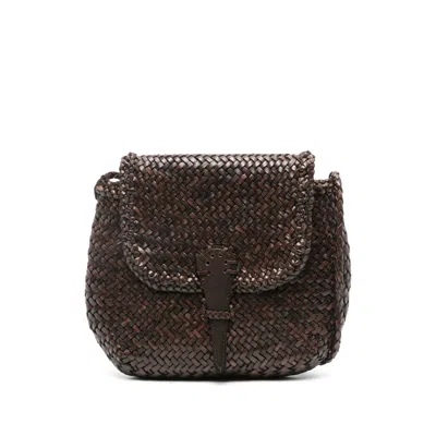 Dragon Diffusion Mini City Leather Shoulder Bag In Brown