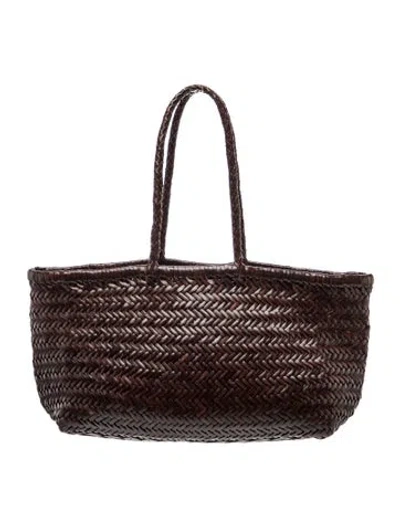 Pre-owned Dragon Diffusion Leather The Triple Jump Small In Brown