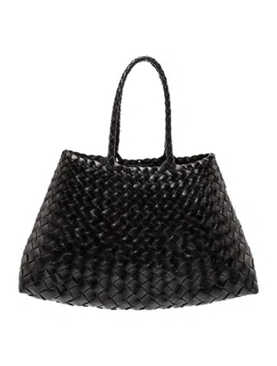 Pre-owned Dragon Diffusion Leather Top Handle Bag In Black