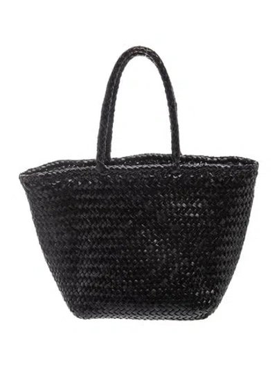Pre-owned Dragon Diffusion Leather Top Handle Bag In Black