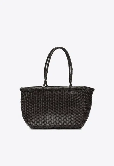 Dragon Diffusion Leather Top Handle Bag In Brown