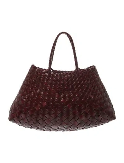 Pre-owned Dragon Diffusion Leather Top Handle Bag In Brown