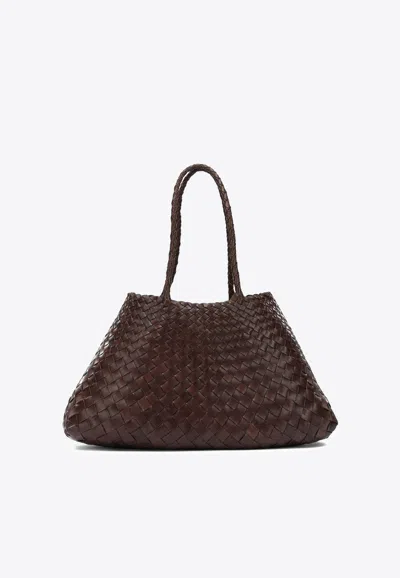 Dragon Diffusion Leather Tote Bag In Brown