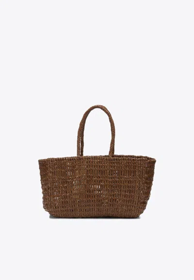 Dragon Diffusion Leather Tote Bag In Brown