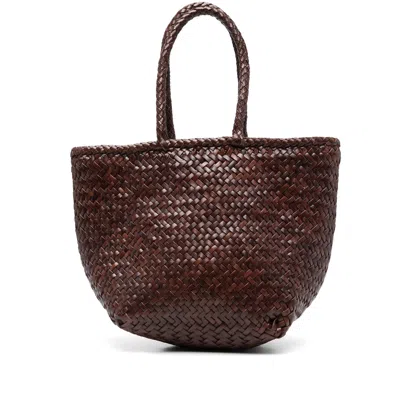 Dragon Diffusion Leather Tote Bags In Brown