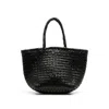 Dragon Diffusion Woven Texture Tote Bag With Dual Handles In Black
