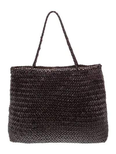 Pre-owned Dragon Diffusion Leather Tote In Black