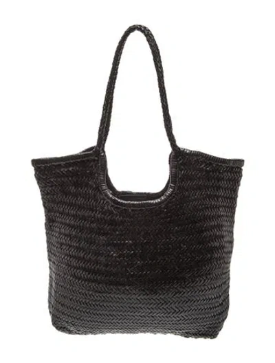Pre-owned Dragon Diffusion Leather Tote In Black