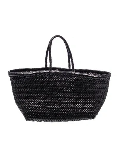 Pre-owned Dragon Diffusion Leather Tote In Black