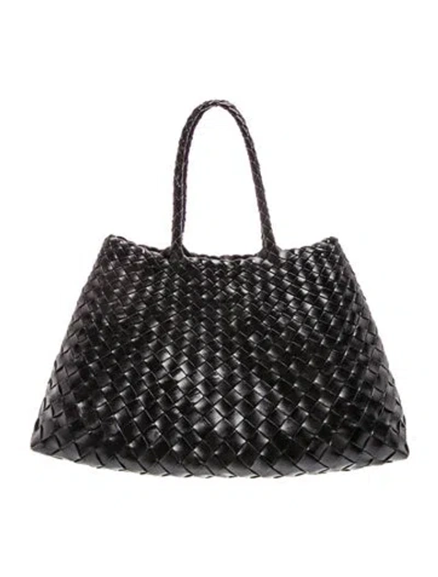 Pre-owned Dragon Diffusion Leather Tote In Black