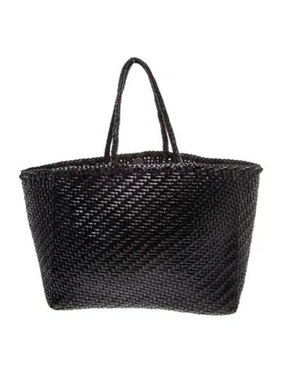 Pre-owned Dragon Diffusion Leather Tote In Black
