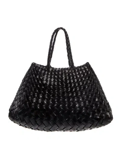 Pre-owned Dragon Diffusion Leather Tote In Black