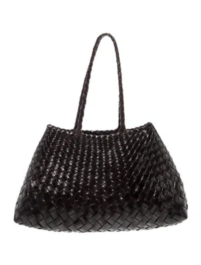 Pre-owned Dragon Diffusion Leather Tote In Black