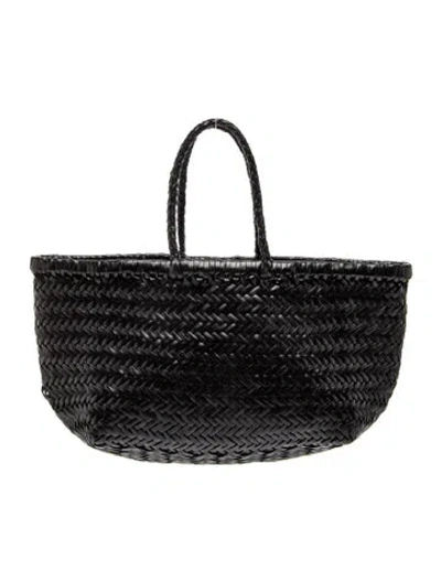 Pre-owned Dragon Diffusion Leather Tote In Black