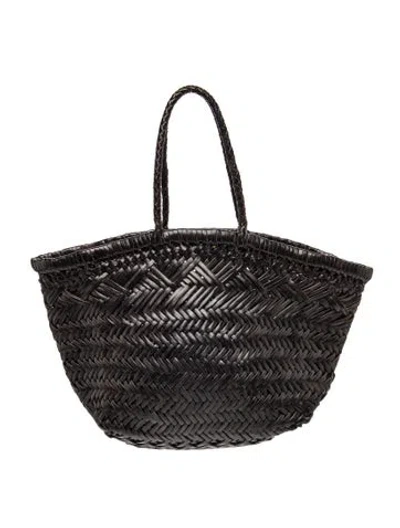 Pre-owned Dragon Diffusion Leather Tote In Black