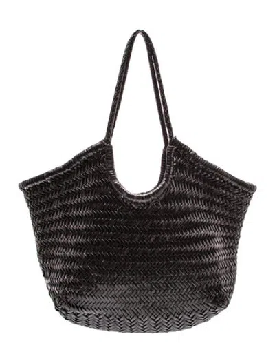 Pre-owned Dragon Diffusion Leather Tote In Black