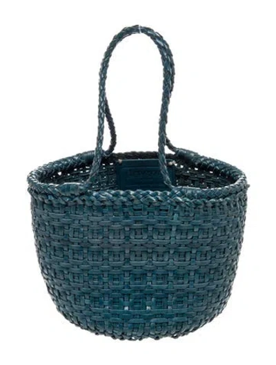 Pre-owned Dragon Diffusion Leather Tote In Blue