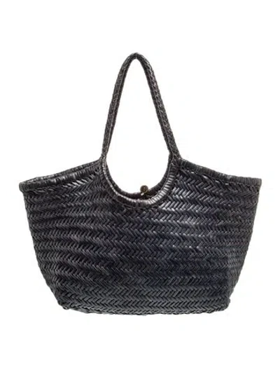 Pre-owned Dragon Diffusion Leather Tote In Blue