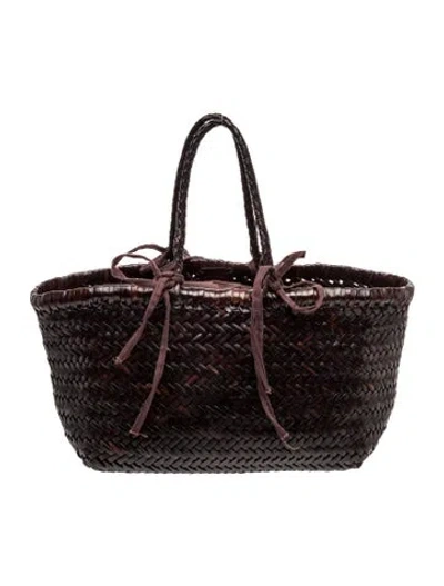 Pre-owned Dragon Diffusion Leather Tote In Brown