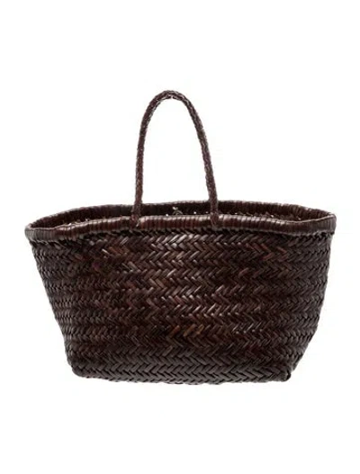 Pre-owned Dragon Diffusion Leather Tote In Brown