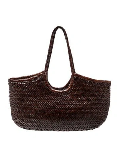Pre-owned Dragon Diffusion Leather Tote In Brown