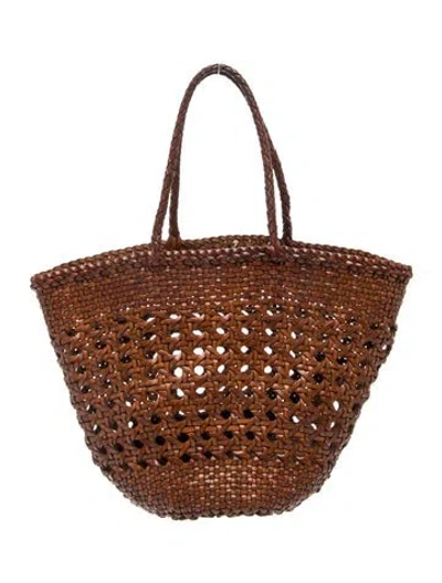 Pre-owned Dragon Diffusion Leather Tote In Brown