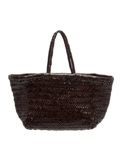 Pre-owned Dragon Diffusion Leather Tote In Brown