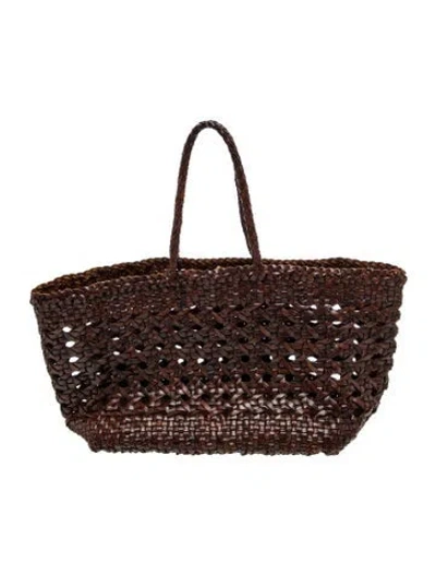 Pre-owned Dragon Diffusion Leather Tote In Brown