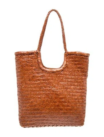 Pre-owned Dragon Diffusion Leather Tote In Brown