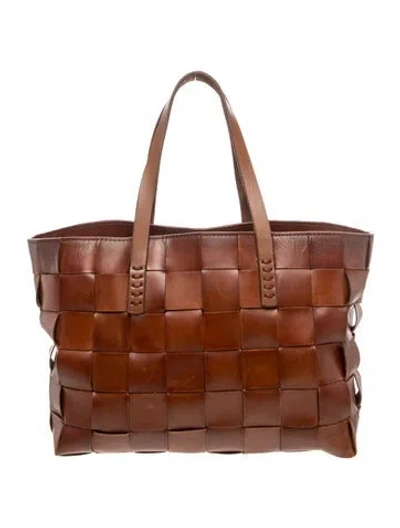 Pre-owned Dragon Diffusion Leather Tote In Brown