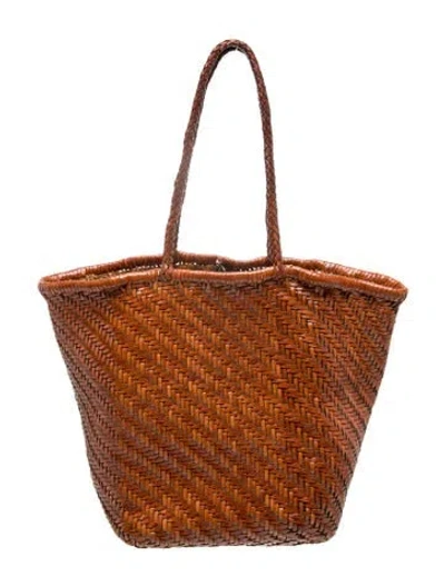 Pre-owned Dragon Diffusion Leather Tote In Brown