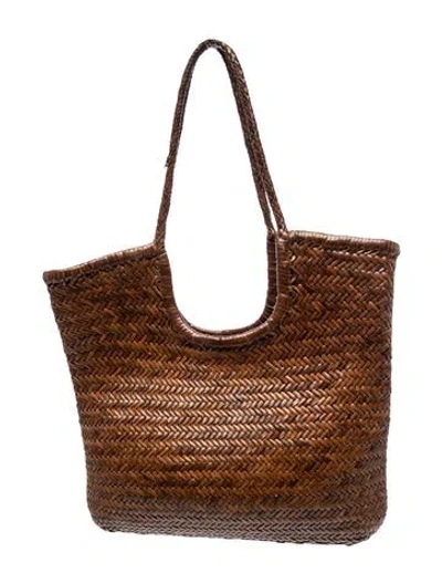 Pre-owned Dragon Diffusion Leather Tote In Brown