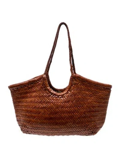 Pre-owned Dragon Diffusion Leather Tote In Brown