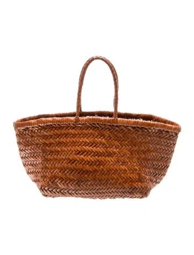 Pre-owned Dragon Diffusion Leather Tote In Brown