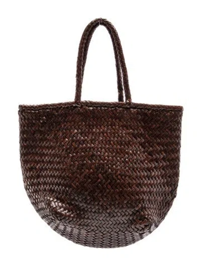Pre-owned Dragon Diffusion Leather Tote In Brown