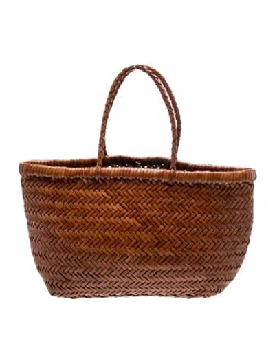 Pre-owned Dragon Diffusion Leather Tote In Brown