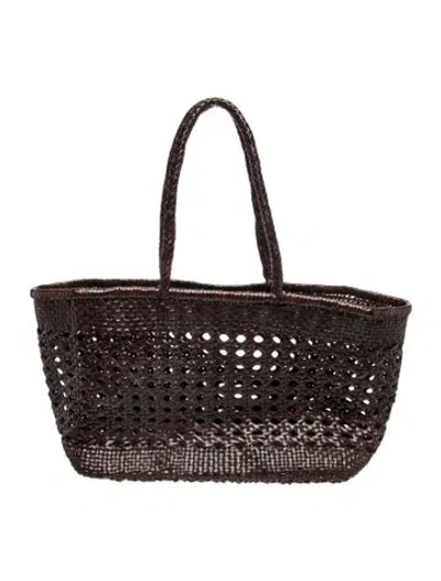 Pre-owned Dragon Diffusion Leather Tote In Brown