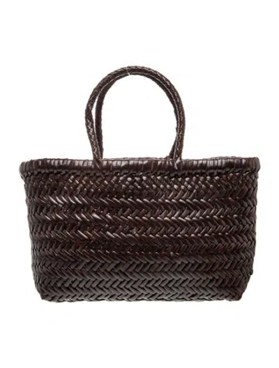 Pre-owned Dragon Diffusion Leather Tote In Brown