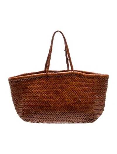 Pre-owned Dragon Diffusion Leather Tote In Brown