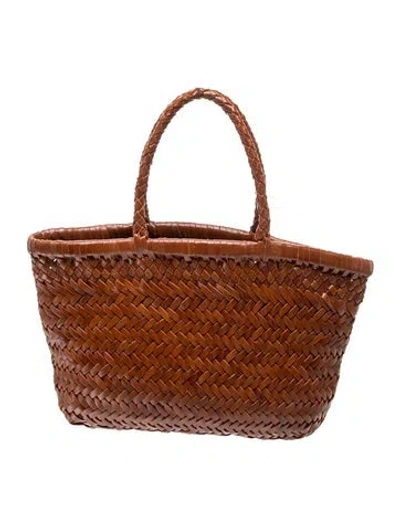 Pre-owned Dragon Diffusion Leather Tote In Brown