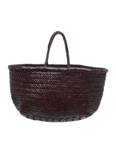 Pre-owned Dragon Diffusion Leather Tote In Brown