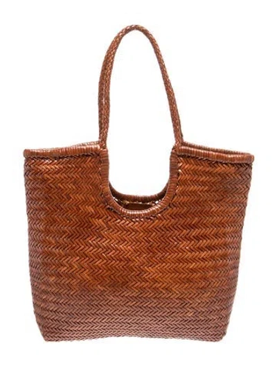 Pre-owned Dragon Diffusion Leather Tote In Brown